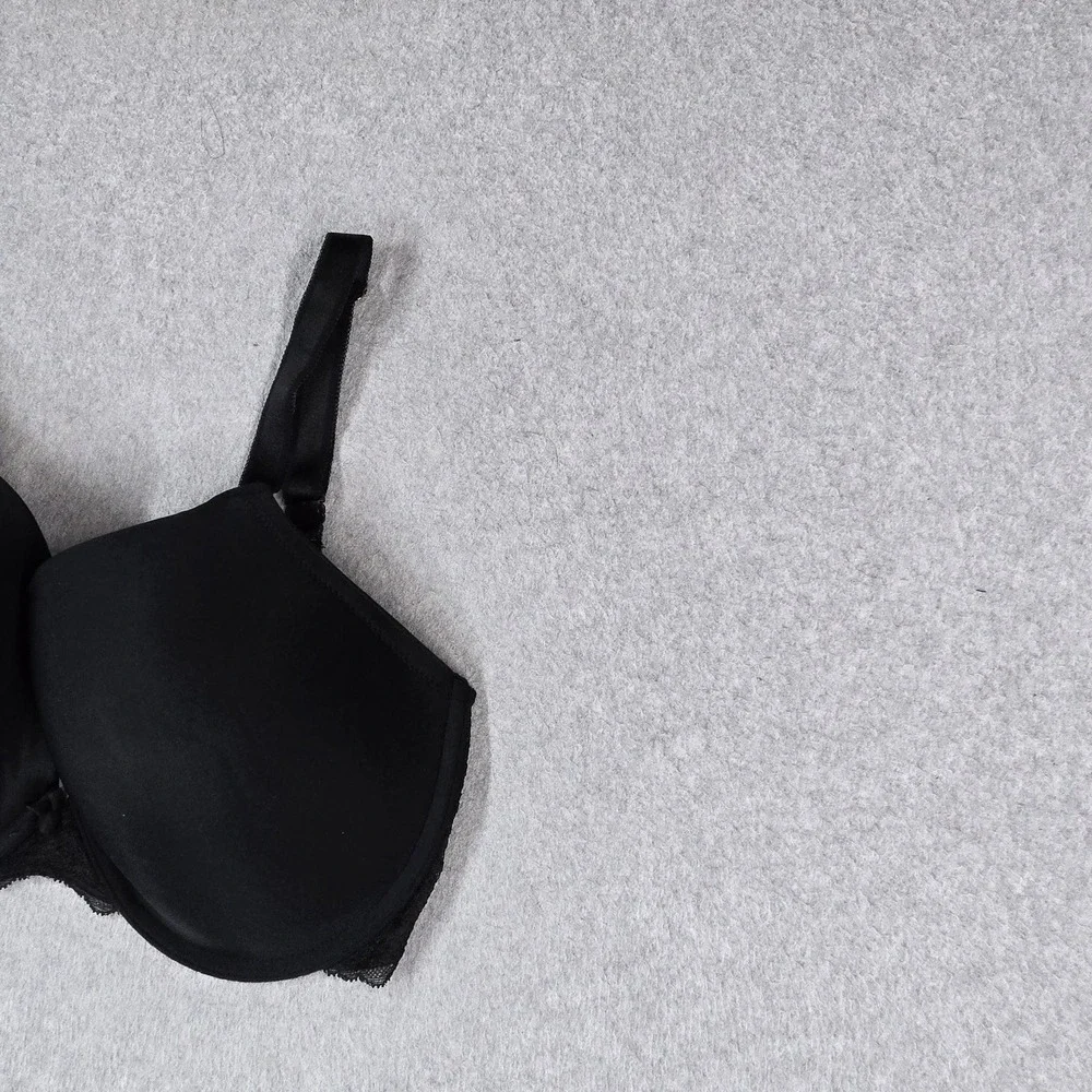 Victoria's Secret Women Bra 34DD Black Dream Angels Perfect Coverage T Shirt